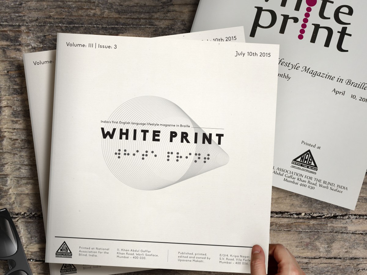 Reading Braille with White Print magazine’s Upasana&nbsp;Makati