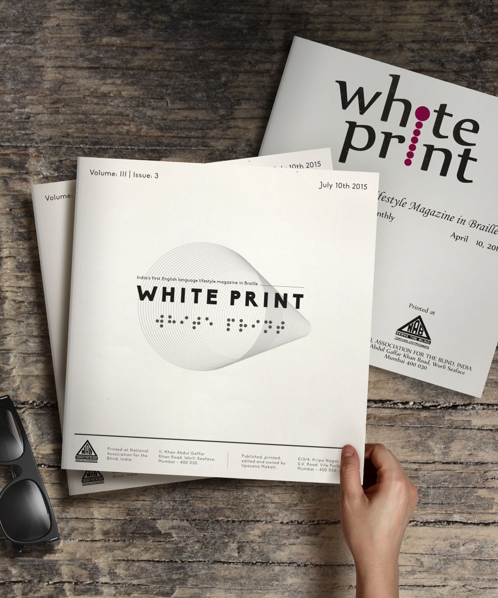 Reading Braille with White Print magazine’s Upasana&nbsp;Makati